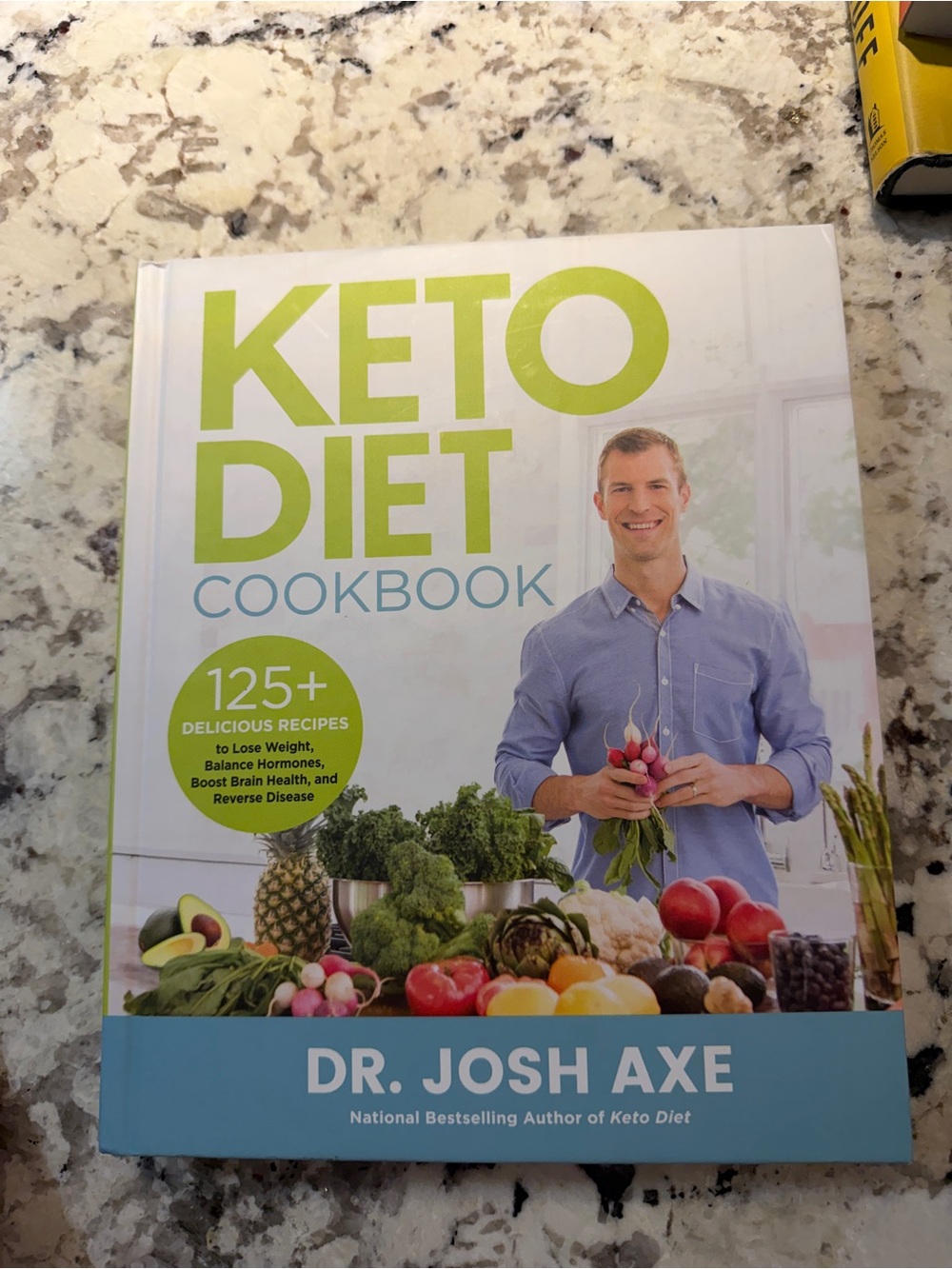 Keto Diet Cookbook by Dr. Josh Axe - White & Lime Green Cover